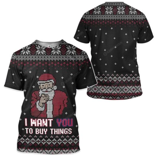 Gearhumans Ugly Christmas Santa Custom T-shirt - Hoodies Apparel 14 Ugly Christmas Santa Custom T-shirt - Hoodies Apparel HD-AT13111919 3D Custom Fleece Hoodies