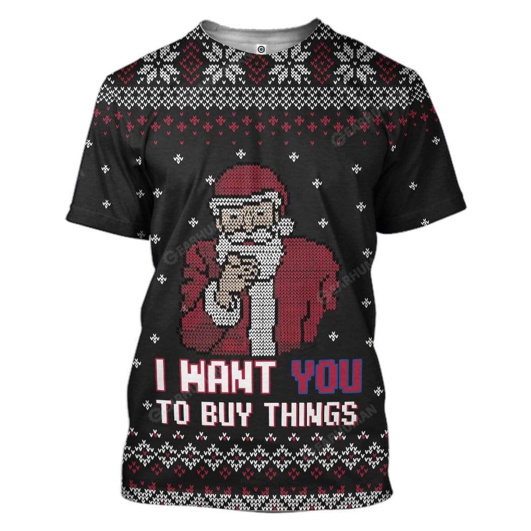 Gearhumans Ugly Christmas Santa Custom T-shirt - Hoodies Apparel 3 Ugly Christmas Santa Custom T-shirt - Hoodies Apparel HD-AT13111919 3D Custom Fleece Hoodies T-Shirt S