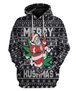 Ugly Christmas Santa Custom T-shirt - Hoodies Apparel HD-AT14111919 3D Custom Fleece Hoodies Hoodie S 