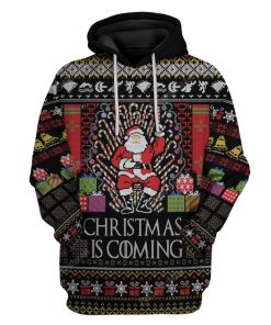 Ugly Christmas Santa Custom T-shirt - Hoodies Apparel HD-AT16111921 3D Custom Fleece Hoodies Hoodie S 