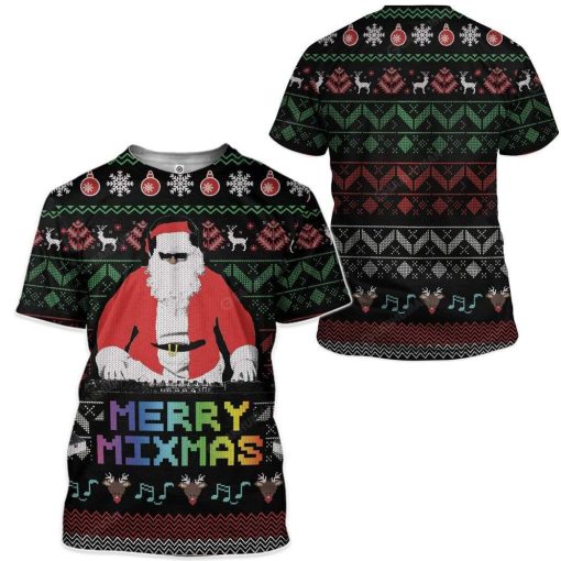 Ugly Christmas Santa Custom T-shirt - Hoodies Apparel HD-AT18111914 3D Custom Fleece Hoodies