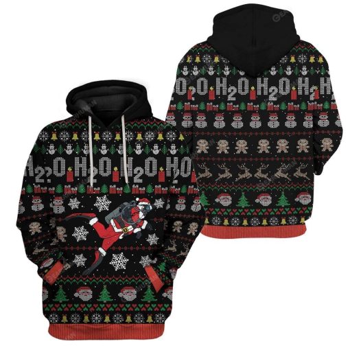 Ugly Christmas Santa Custom T-shirt - Hoodies Apparel HD-AT20111914 3D Custom Fleece Hoodies