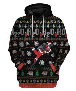 Ugly Christmas Santa Custom T-shirt - Hoodies Apparel HD-AT20111914 3D Custom Fleece Hoodies Hoodie S 