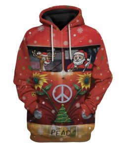 Ugly Christmas Santa Custom T-shirt - Hoodies Apparel HD-DT07111903 3D Custom Fleece Hoodies Hoodie S 