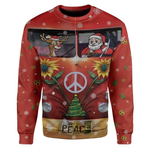 Ugly Christmas Santa Custom T-shirt - Hoodies Apparel HD-DT07111903 Ugly Christmas Sweater Long Sleeve S