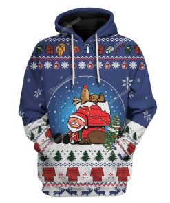 Ugly Christmas Santa Custom T-shirt - Hoodies Apparel HD-DT13111901 3D Custom Fleece Hoodies Hoodie S 