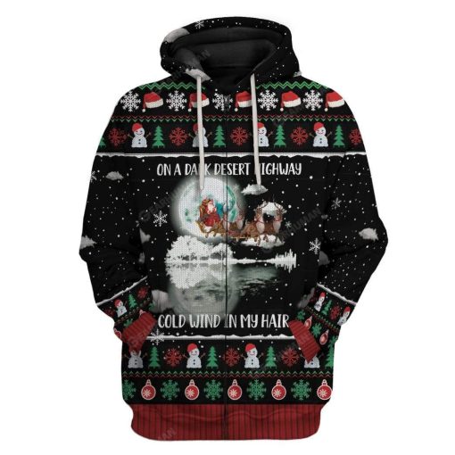 Ugly Christmas Santa Custom T-shirt - Hoodies Apparel HD-DT18111917 3D Custom Fleece Hoodies Zip Hoodie S