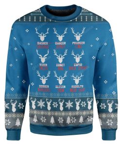 Ugly Christmas Santa's Reindeer Hunting Custom Sweater Apparel HD-TA25111903 3D Custom Fleece Hoodies Long Sleeve M 
