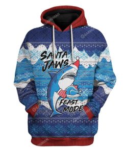 Ugly Christmas Shark Custom T-shirt - Hoodies Apparel HD-TA22111912 3D Custom Fleece Hoodies Hoodie S 