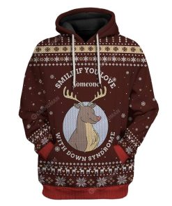 Ugly Christmas Smile If You Love Someone With Down Syndrome Hoodie T-Shirts Apparel AN-AT0212192 3D Custom Fleece Hoodies Hoodie S 
