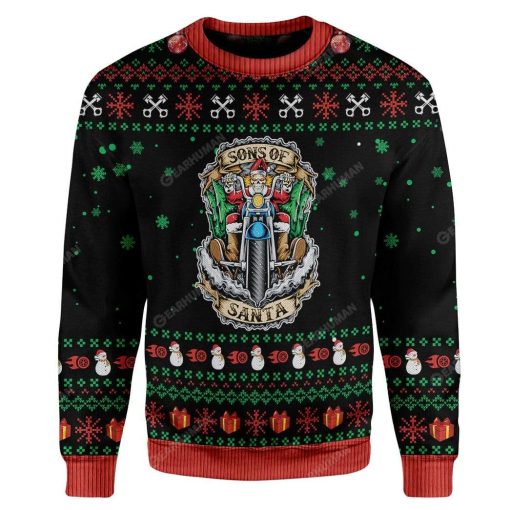 Ugly Christmas Sons Of Santa Custom Sweater Apparel HD-AT25111907 Ugly Christmas Sweater Long Sleeve S