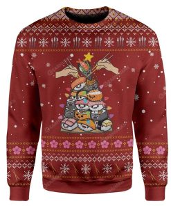 Ugly Christmas Sushi Custom Sweater Apparel HD-TA18111907 Ugly Christmas Sweater Long Sleeve S 