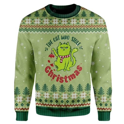 Ugly Christmas The Cat Who Stole Christmas Custom Sweater Apparel CT-AT2611198 3D Custom Fleece Hoodies Long Sleeve S