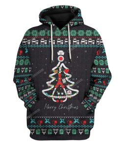 Ugly Christmas Tree Costum Hoodie-T-shirt Apparel HD-AT06111901 3D Custom Fleece Hoodies Hoodie S 
