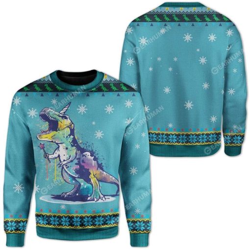 Ugly Christmas TUnicorn Rex Sweater Apparel AN-TA2711194 Ugly Christmas Sweater