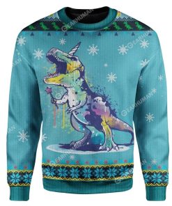 Ugly Christmas TUnicorn Rex Sweater Apparel AN-TA2711194 Ugly Christmas Sweater Long Sleeve S 