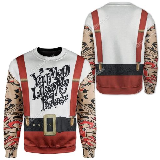 Ugly Christmas Your Mom Likes My Package Custom T-shirt - Hoodies Apparel HD-TA20111912 3D Custom Fleece Hoodies