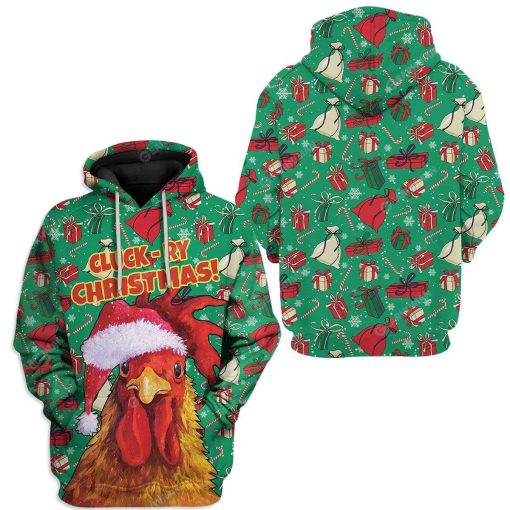 Ugly Cluck-ry Christmas Custom T-shirt - Hoodies Apparel HD-TT21111917 3D Custom Fleece Hoodies