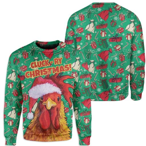 Ugly Cluck-ry Christmas Custom T-shirt - Hoodies Apparel HD-TT21111917 3D Custom Fleece Hoodies