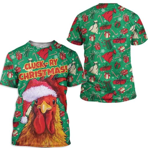 Ugly Cluck-ry Christmas Custom T-shirt - Hoodies Apparel HD-TT21111917 3D Custom Fleece Hoodies
