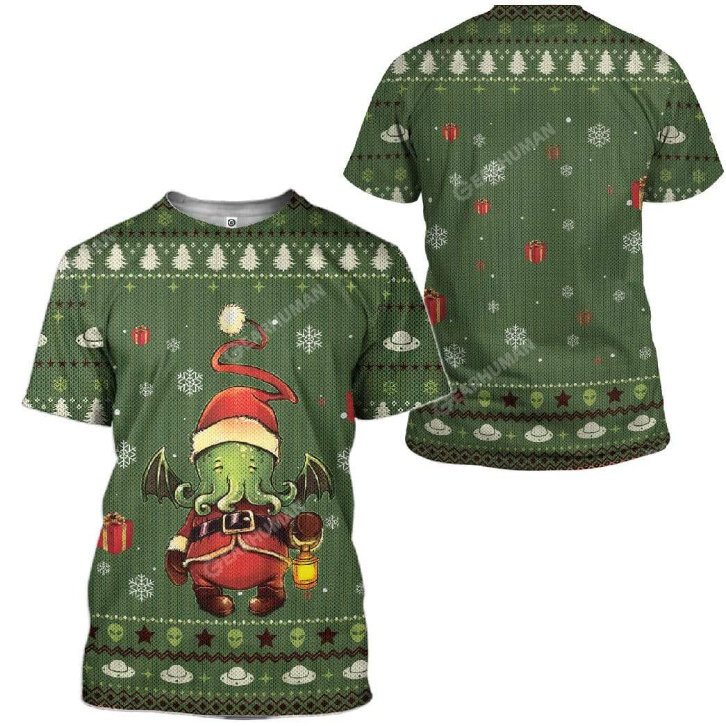 Gearhumans Ugly Cthulhu Custom T-shirt - Hoodies Apparel 6 Ugly Cthulhu Custom T-shirt - Hoodies Apparel HD-TA15111913 3D Custom Fleece Hoodies