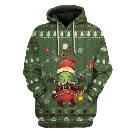 Gearhumans Ugly Cthulhu Custom T-shirt - Hoodies Apparel 8 Ugly Cthulhu Custom T-shirt - Hoodies Apparel HD-TA15111913 3D Custom Fleece Hoodies Hoodie S