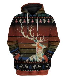 Ugly Deer Custom T-shirt - Hoodies Apparel HD-AT22111907 3D Custom Fleece Hoodies Hoodie S 