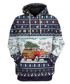Ugly Dog Pickup Retro Camper And Wagon Christmas Custom T-Shirts Hoodies Apparel CP-DT25111905 3D Custom Fleece Hoodies Hoodie S 