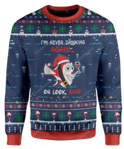 Ugly Finding Christmas Wine Custom Sweater Apparel MV-DT2711192 Ugly Christmas Sweater Long Sleeve S