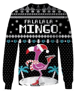 ugly flamingo in christmas day Custom T-shirt - Hoodies Apparel HD-UGL110196 3D Custom Fleece Hoodies Long Sleeve S 