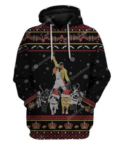 Ugly Freddie Mercury Custom Hoodies-T-Shirts Apparel HD-TA05111909 3D Custom Fleece Hoodies Hoodie S 