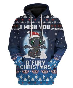 Ugly Fury Christmas Custom T-shirt - Hoodies Apparel HD-DT12111902 3D Custom Fleece Hoodies Hoodie S 