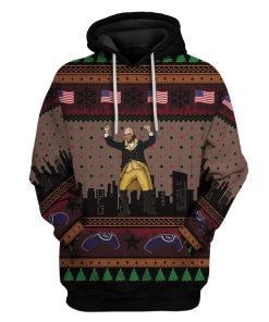 Ugly George Washington Joker Custom T-shirt - Hoodies Apparel HD-GH07111921 3D Custom Fleece Hoodies Hoodie S 