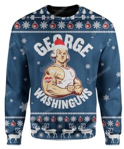 Ugly George Washinguns Custom Sweater Apparel HD-AT12111916 Ugly Christmas Sweater Long Sleeve S 
