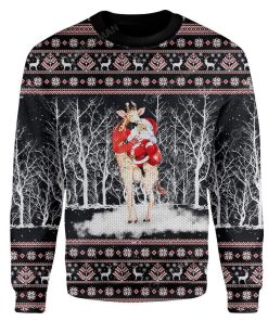 Ugly Giraffe And Santa Custom Sweater Apparel HD-TT12111914 Ugly Christmas Sweater Long Sleeve S 