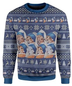 Ugly Girl With A Pearl Earring Custom Sweater Apparel HD-TA20111908 Ugly Christmas Sweater Long Sleeve S