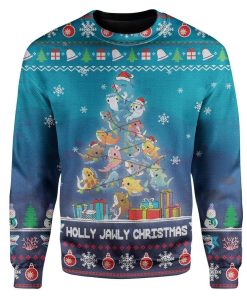 Ugly Holly Jawly Christmas Custom Sweater Apparel HD-DT19111914 Ugly Christmas Sweater Long Sleeve S