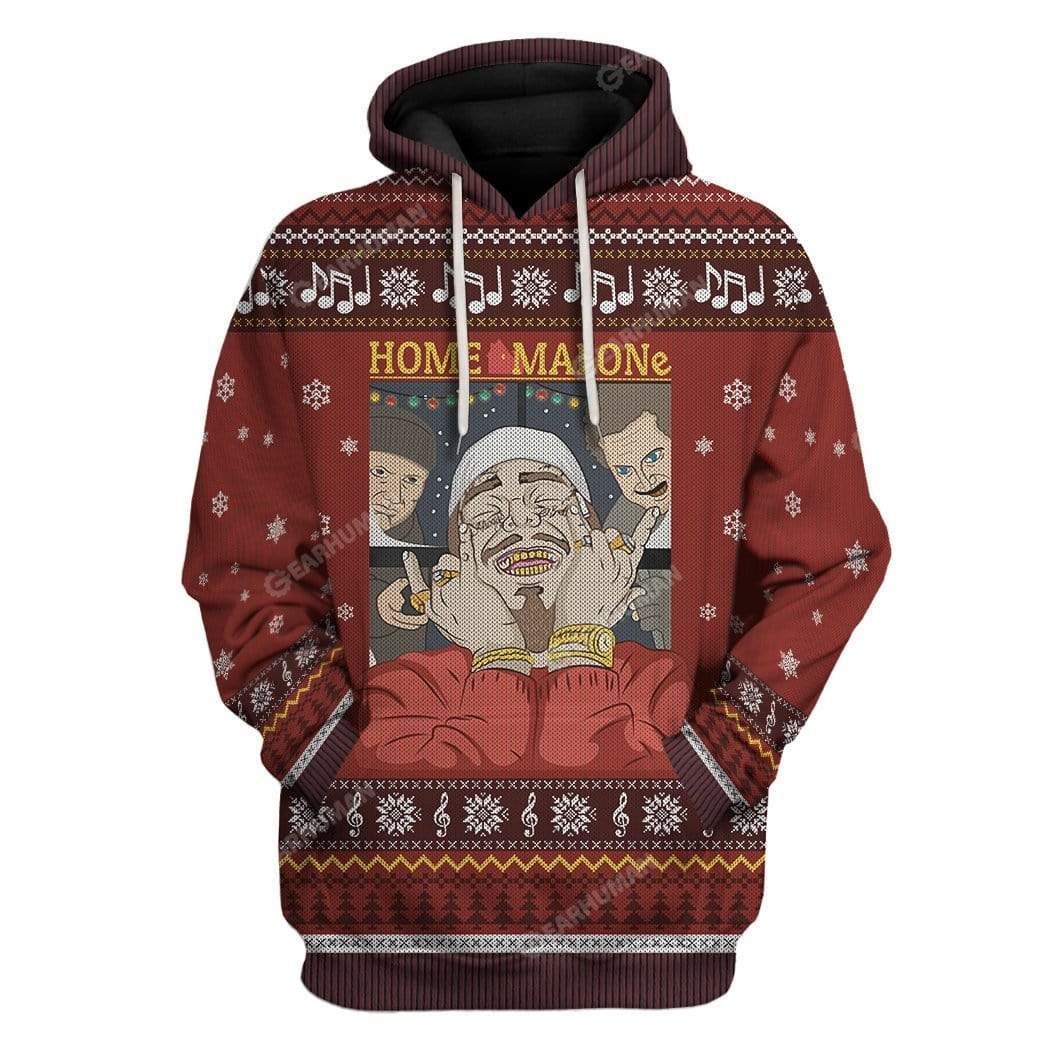 Gearhumans Ugly Home Alone and Post Malone Custom Hoodies-T-Shirts Apparel 1 Ugly Home Alone and Post Malone Custom Hoodies-T-Shirts Apparel HD-TA06111902 3D Custom Fleece Hoodies Hoodie S