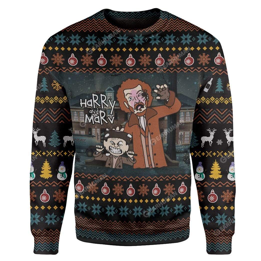 Gearhumans Ugly Home Alone Custom Sweater Apparel 3 Ugly Home Alone Custom Sweater Apparel HD-TA1311903 Ugly Christmas Sweater Long Sleeve S