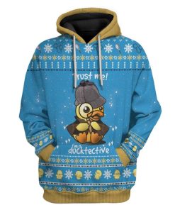 Ugly I am a Ducktective Custom T-Shirts Hoodies Apparel AN-DT0612193 3D Custom Fleece Hoodies Hoodie S 