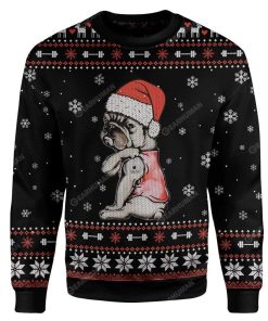 Ugly I Love Mom Frenchie Custom Sweater Apparel HD-AT22111909 Ugly Christmas Sweater Long Sleeve S 