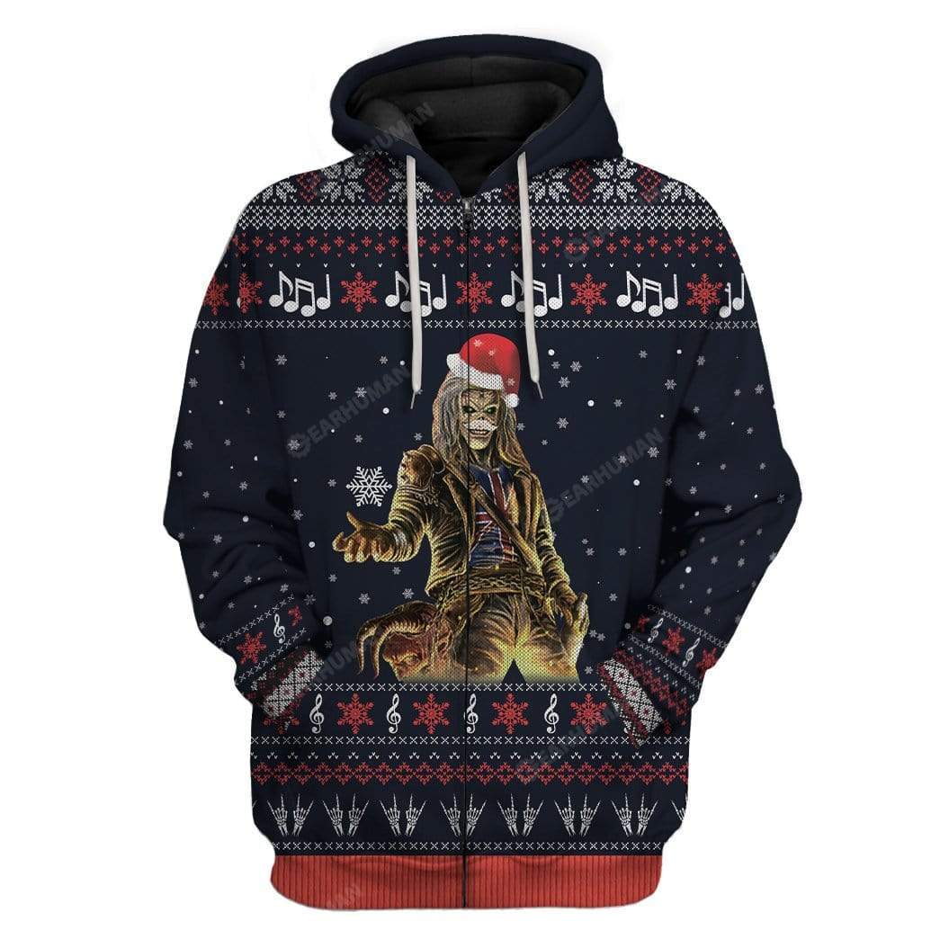 Gearhumans Ugly Iron Maiden Custom T-shirt - Hoodies Apparel 4 Ugly Iron Maiden Custom T-shirt - Hoodies Apparel HD-TA14111902 3D Custom Fleece Hoodies Zip Hoodie S