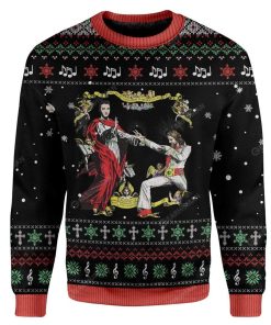 Ugly Jesus And Elvis Custom Sweater Apparel HD-TA16111910 Ugly Christmas Sweater Long Sleeve S