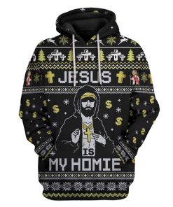 Ugly Jesus Custom T-shirt - Hoodies Apparel HD-TT13111909 3D Custom Fleece Hoodies Hoodie S 