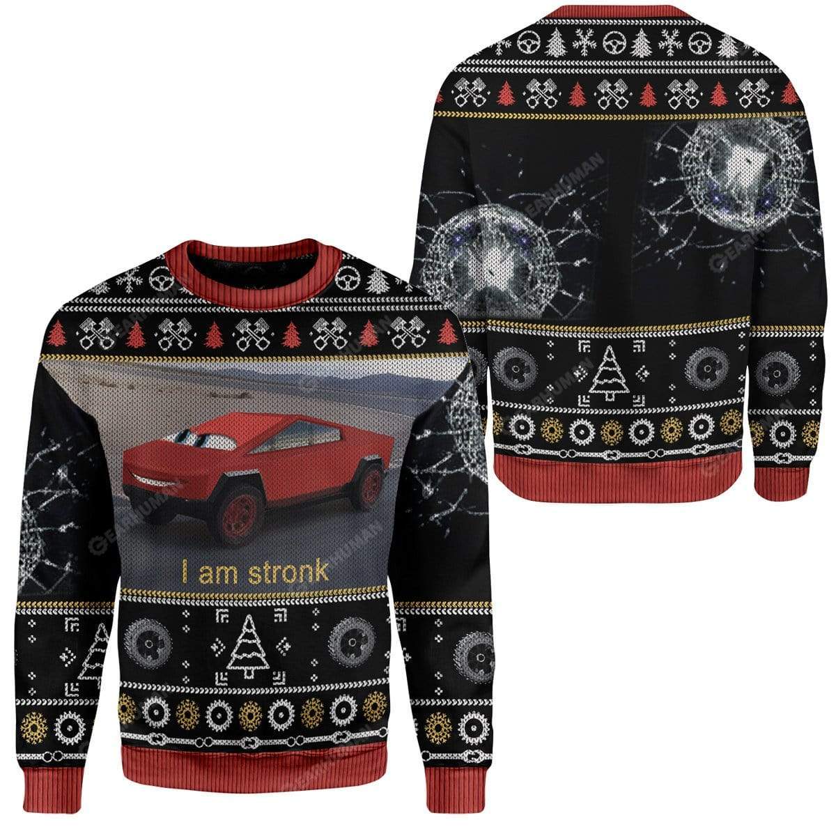 Gearhumans Ugly McCybertruck Custom T-Shirts Hoodies Apparel 6 Ugly McCybertruck Custom T-Shirts Hoodies Apparel HD-TA25111916 3D Custom Fleece Hoodies