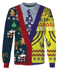 Ugly Merry Christmas Custom T-shirt - Hoodies Apparel HD-UGL110138 3D Custom Fleece Hoodies 