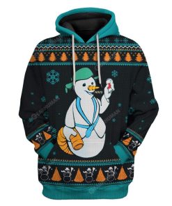 Ugly Merry Christmas Sh*tter's Full Snowman Custom T-Shirts Hoodies Apparel HD-AT0312194 3D Custom Fleece Hoodies Hoodie S 