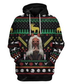 Ugly Mononoke Hime Custom T-shirt - Hoodies Apparel HD-TT18111910 3D Custom Fleece Hoodies Hoodie S 