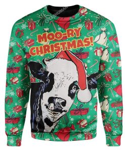 Ugly Moo-ry Christmas Custom Sweater Apparel HD-TT21111916 Ugly Christmas Sweater Long Sleeve S 