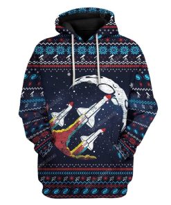 Ugly Nasa Retro Rocket Custom T-shirt - Hoodies Apparel HD-AT07111909 3D Custom Fleece Hoodies Hoodie S 